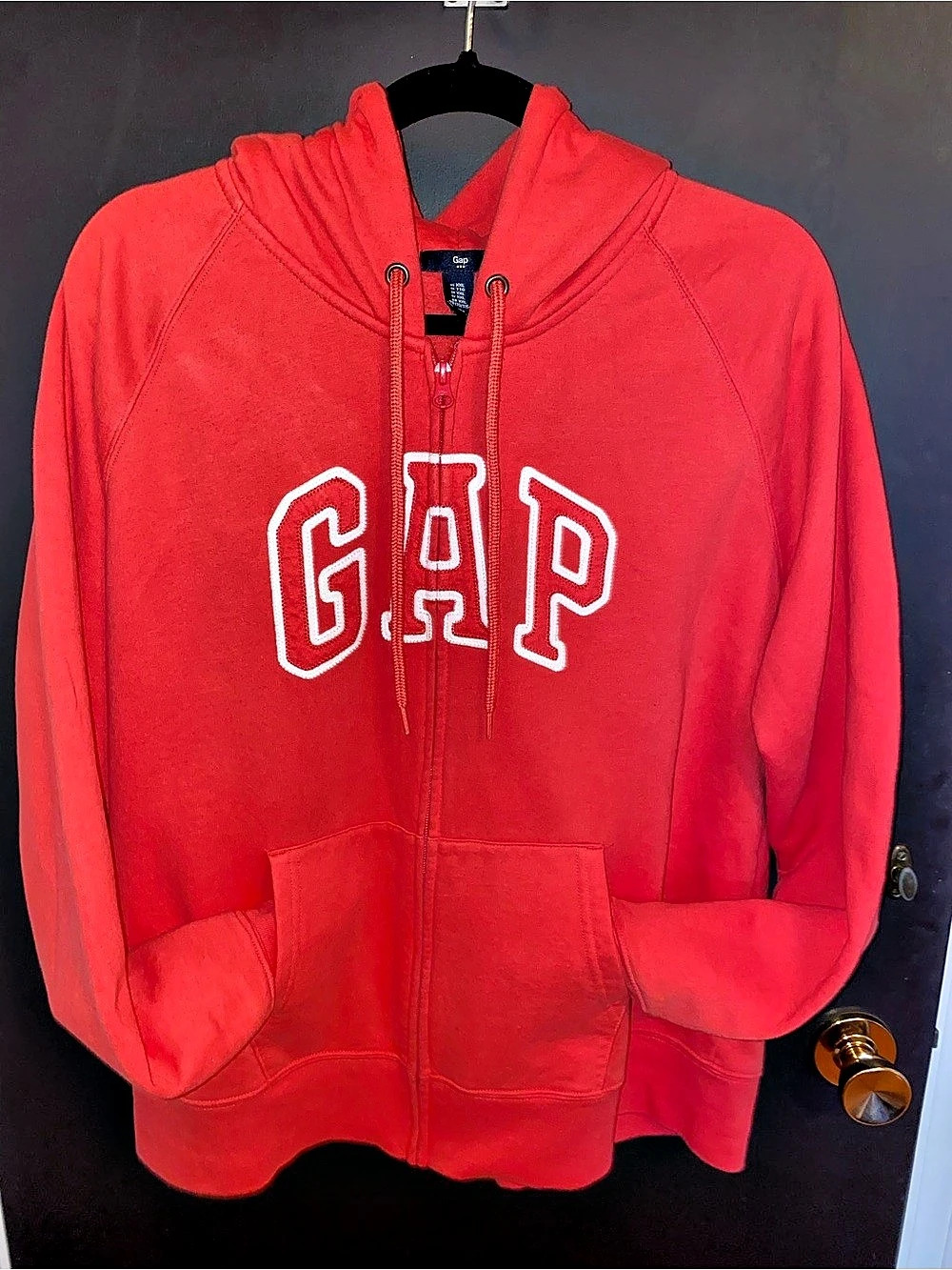 Gap Adult VintageSoft Arch Logo Zip Hoodie Neon Pink: XXL